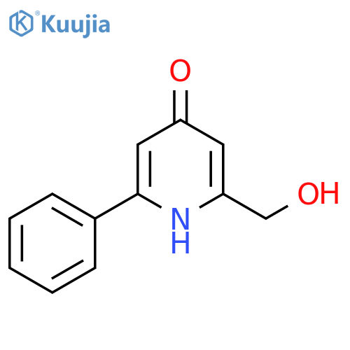 4-Hydroxy-2-phenylpyridine-6-methanol structure