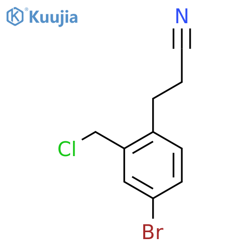 3-(4-Bromo-2-(chloromethyl)phenyl)propanenitrile structure