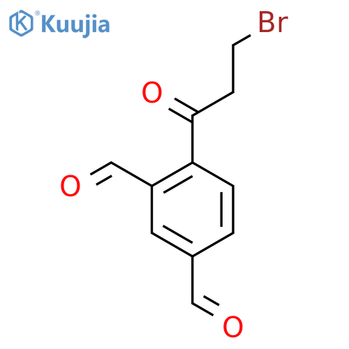 3-Bromo-1-(2,4-diformylphenyl)propan-1-one structure