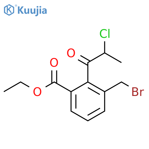 Ethyl 3-(bromomethyl)-2-(2-chloropropanoyl)benzoate structure
