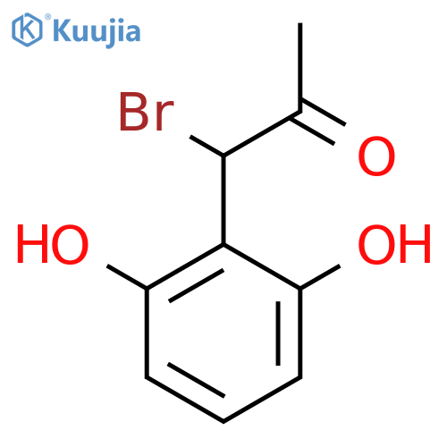 1-Bromo-1-(2,6-dihydroxyphenyl)propan-2-one structure