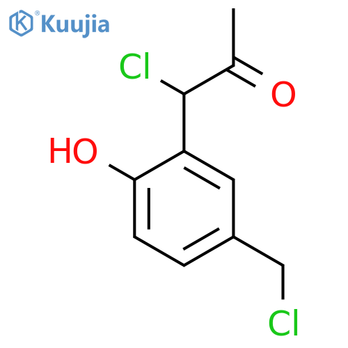 1-Chloro-1-(5-(chloromethyl)-2-hydroxyphenyl)propan-2-one structure