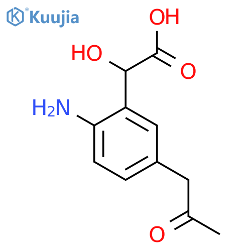 2-Amino-5-(2-oxopropyl)mandelic acid structure