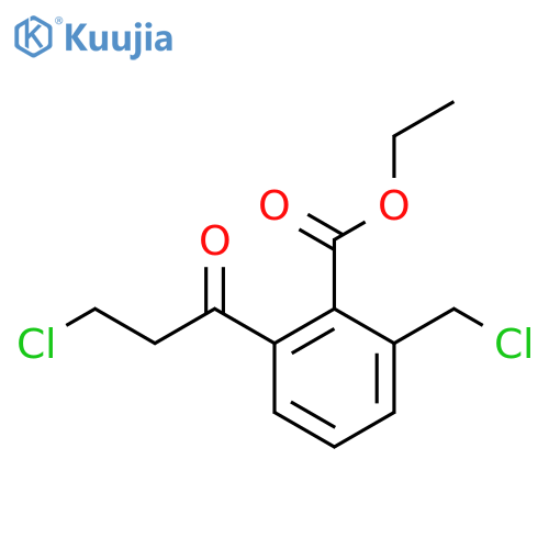 Ethyl 2-(chloromethyl)-6-(3-chloropropanoyl)benzoate structure