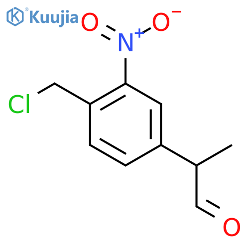 4-(Chloromethyl)-3-nitrophenylpropanal structure