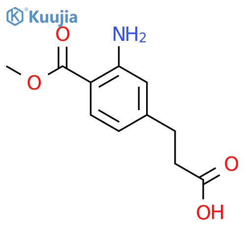 Methyl 2-amino-4-(2-carboxyethyl)benzoate structure