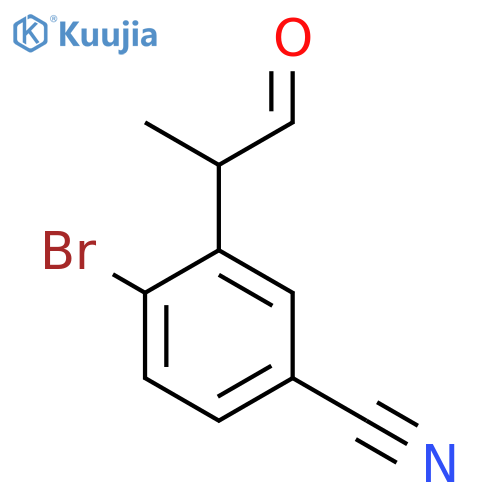 2-Bromo-5-cyanophenylpropanal structure
