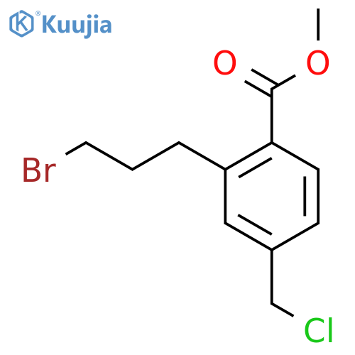 Methyl 2-(3-bromopropyl)-4-(chloromethyl)benzoate structure