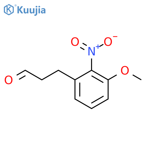 Benzenepropanal, 3-methoxy-2-nitro- structure