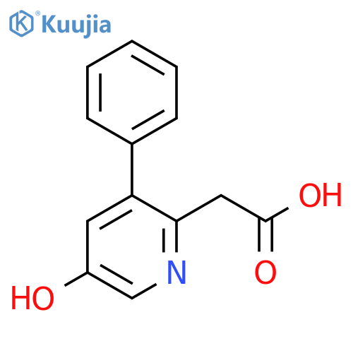 5-Hydroxy-3-phenylpyridine-2-acetic acid structure