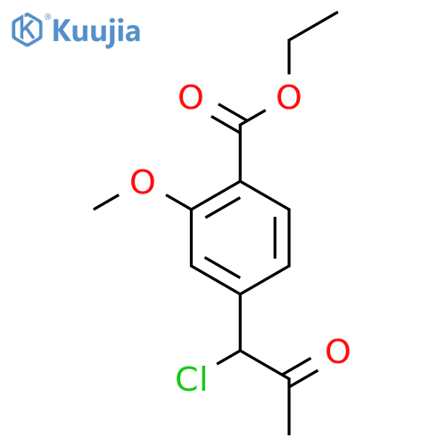 Ethyl 4-(1-chloro-2-oxopropyl)-2-methoxybenzoate structure