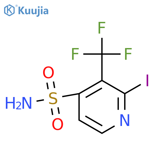 2-Iodo-3-(trifluoromethyl)pyridine-4-sulfonamide structure