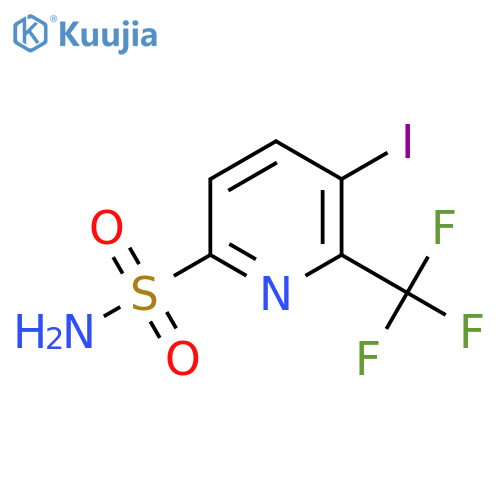3-Iodo-2-(trifluoromethyl)pyridine-6-sulfonamide structure