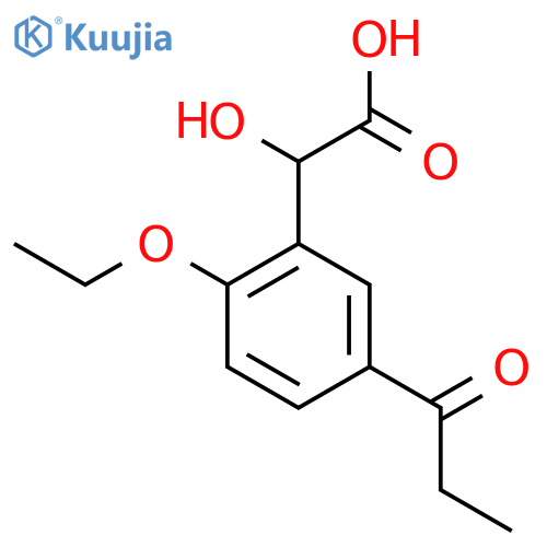 2-Ethoxy-5-propionylmandelic acid structure
