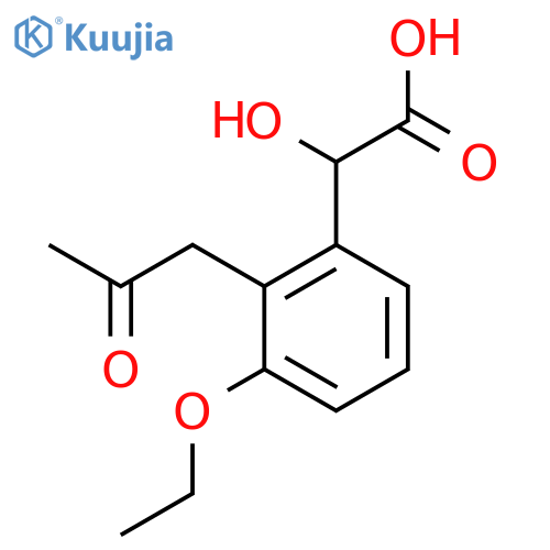 3-Ethoxy-2-(2-oxopropyl)mandelic acid structure
