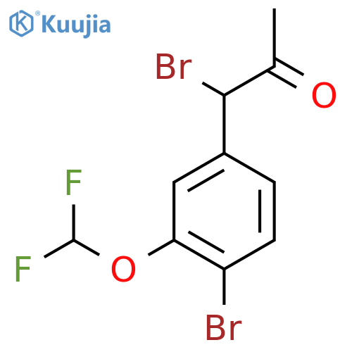 1-Bromo-1-(4-bromo-3-(difluoromethoxy)phenyl)propan-2-one structure