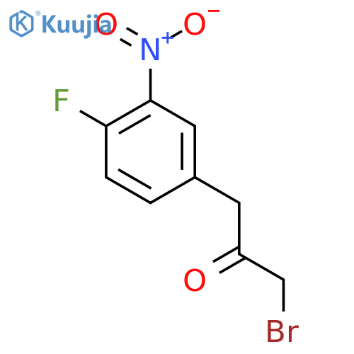 1-Bromo-3-(4-fluoro-3-nitrophenyl)propan-2-one structure