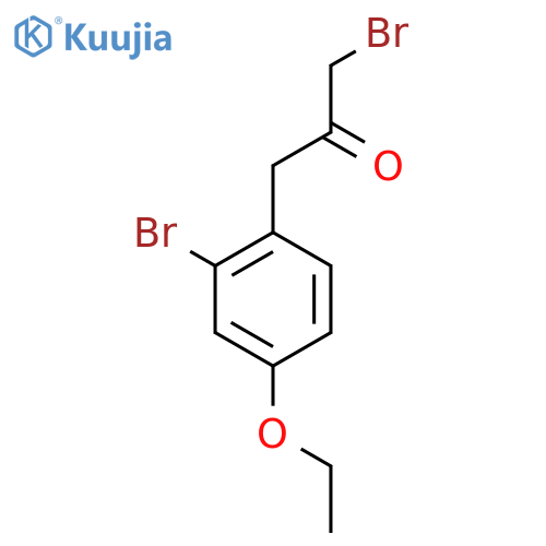 1-Bromo-3-(2-bromo-4-ethoxyphenyl)propan-2-one structure