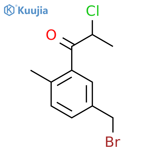 1-(5-(Bromomethyl)-2-methylphenyl)-2-chloropropan-1-one structure