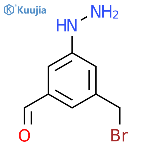 3-(Bromomethyl)-5-formylphenylhydrazine structure