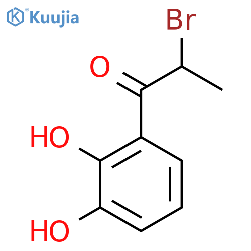2-Bromo-1-(2,3-dihydroxyphenyl)propan-1-one structure