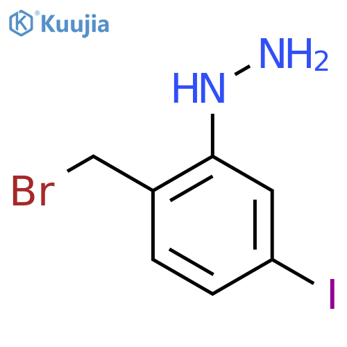 2-(Bromomethyl)-5-iodophenylhydrazine structure