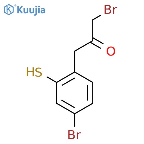 1-Bromo-3-(4-bromo-2-mercaptophenyl)propan-2-one structure