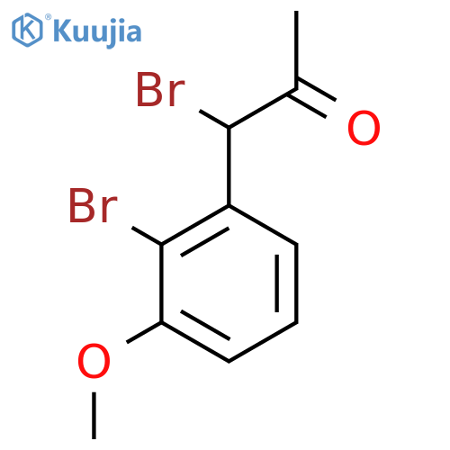 1-Bromo-1-(2-bromo-3-methoxyphenyl)propan-2-one structure