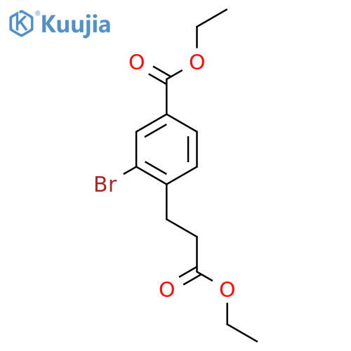 Ethyl 3-bromo-4-(3-ethoxy-3-oxopropyl)benzoate structure