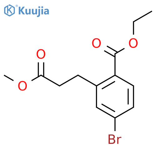 Ethyl 4-bromo-2-(3-methoxy-3-oxopropyl)benzoate structure