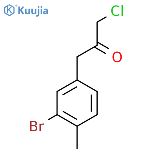 1-(3-Bromo-4-methylphenyl)-3-chloropropan-2-one structure