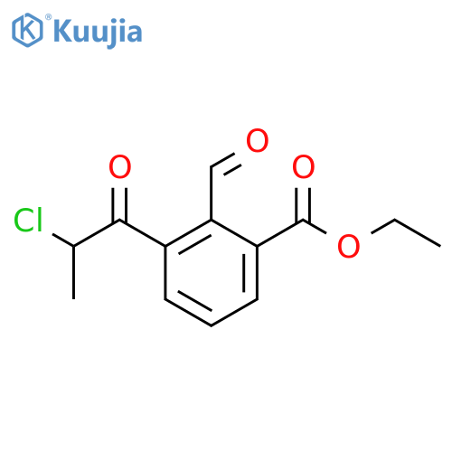 Ethyl 3-(2-chloropropanoyl)-2-formylbenzoate structure
