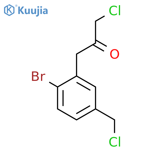 1-(2-Bromo-5-(chloromethyl)phenyl)-3-chloropropan-2-one structure