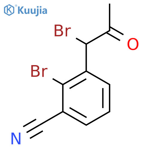 1-(2-Bromo-3-cyanophenyl)-1-bromopropan-2-one structure