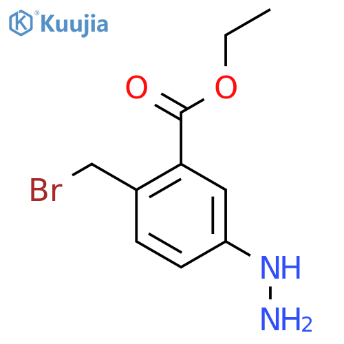 Ethyl 2-(bromomethyl)-5-hydrazinylbenzoate structure