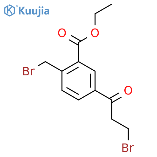 Ethyl 2-(bromomethyl)-5-(3-bromopropanoyl)benzoate structure