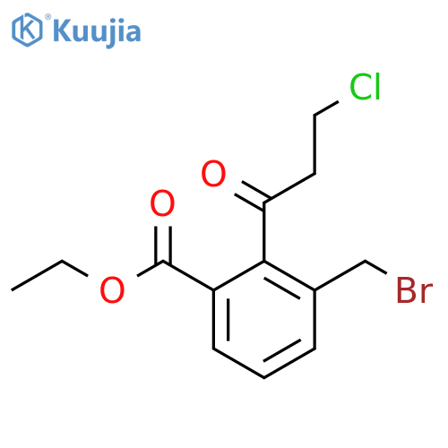Ethyl 3-(bromomethyl)-2-(3-chloropropanoyl)benzoate structure