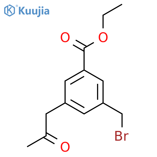Ethyl 3-(bromomethyl)-5-(2-oxopropyl)benzoate structure