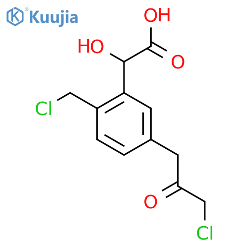 5-(3-Chloro-2-oxopropyl)-2-(chloromethyl)mandelic acid structure