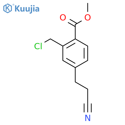 Methyl 2-(chloromethyl)-4-(2-cyanoethyl)benzoate structure