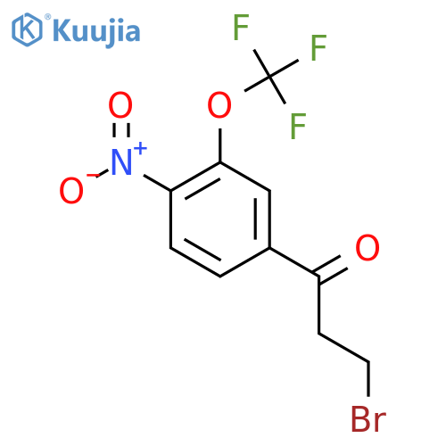 3-Bromo-1-(4-nitro-3-(trifluoromethoxy)phenyl)propan-1-one structure