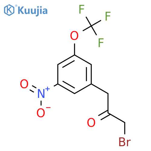 1-Bromo-3-(3-nitro-5-(trifluoromethoxy)phenyl)propan-2-one structure
