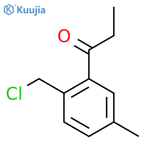 1-(2-(Chloromethyl)-5-methylphenyl)propan-1-one structure