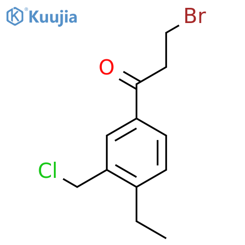 3-Bromo-1-(3-(chloromethyl)-4-ethylphenyl)propan-1-one structure