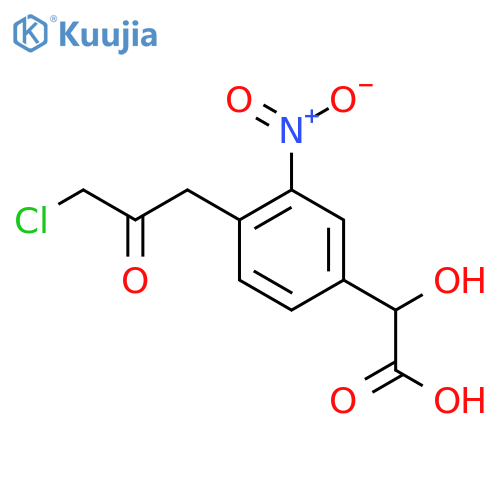 4-(3-Chloro-2-oxopropyl)-3-nitromandelic acid structure