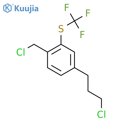 4-(3-Chloropropyl)-2-(trifluoromethylthio)benzyl chloride structure