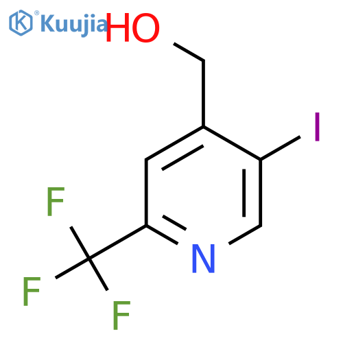 5-Iodo-2-(trifluoromethyl)pyridine-4-methanol structure