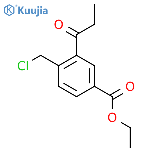 Ethyl 4-(chloromethyl)-3-propionylbenzoate structure