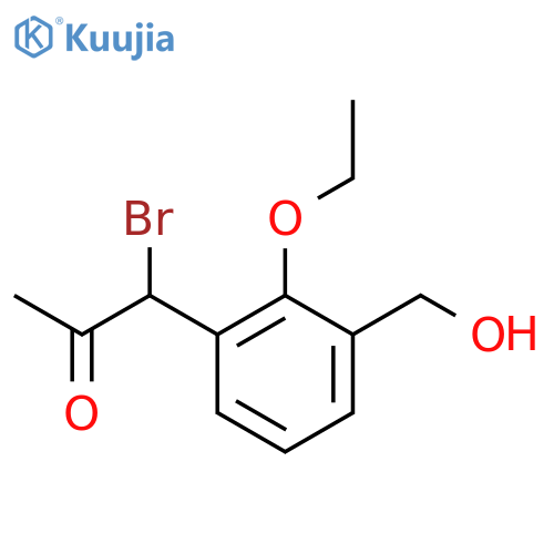 1-Bromo-1-(2-ethoxy-3-(hydroxymethyl)phenyl)propan-2-one structure