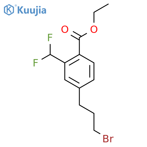 Ethyl 4-(3-bromopropyl)-2-(difluoromethyl)benzoate structure